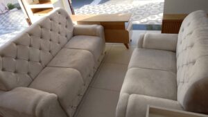 Estofado 2 e 3 Lugares Estilo Branco