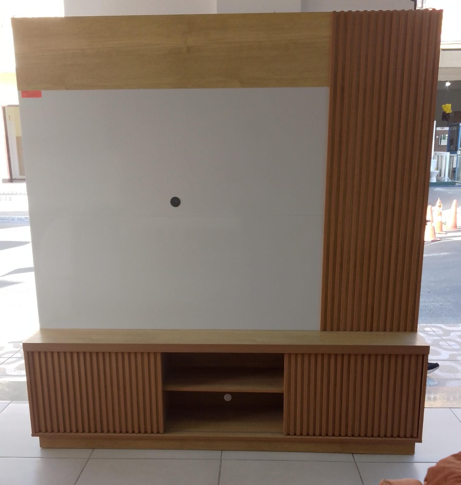 Home 2 Portas Ripado Naturale/Off White