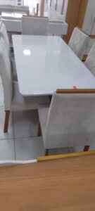 Mesa de Jantar 6 Cadeiras SEM Tampo de Vidro